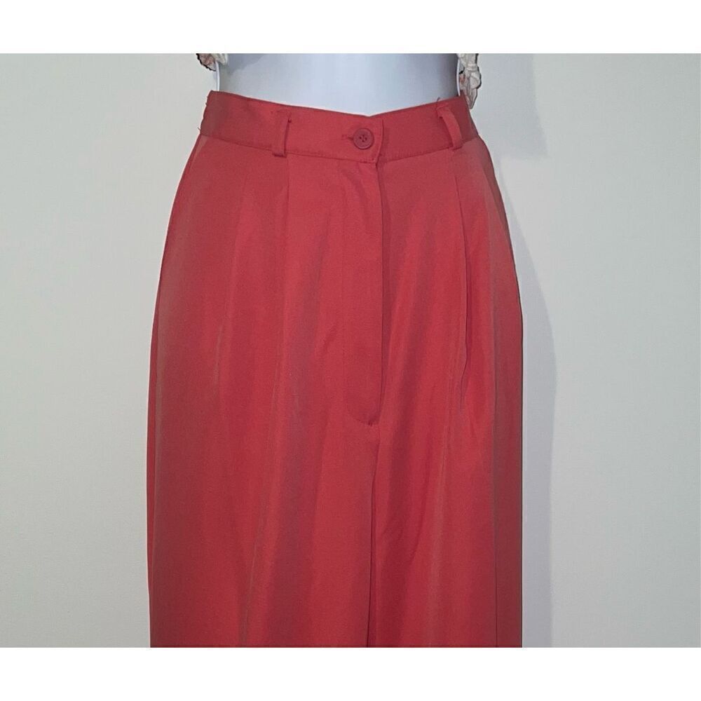 VTG Women’s Cuffed High Waist Trouser Pink/Melon 10T - Picture 3 of 10